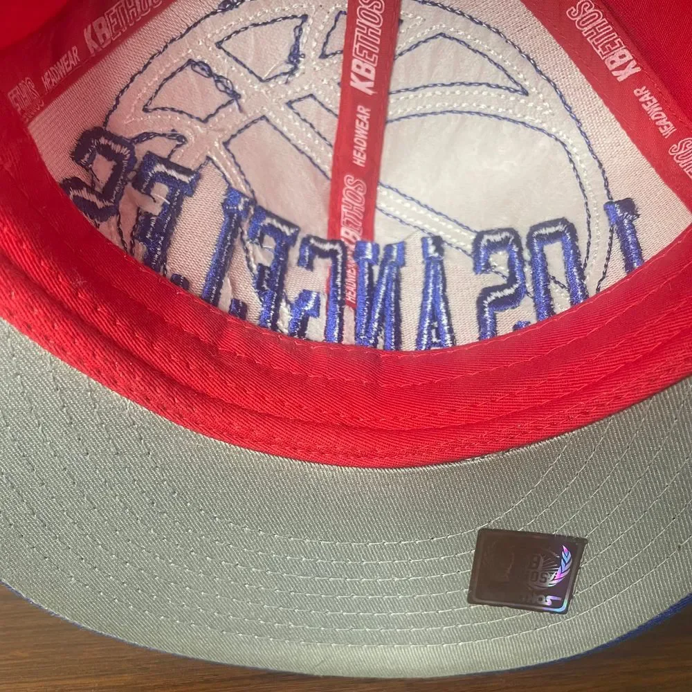 Los Angeles basketball Clippers structured SnapBack red blue cap‎ hat streetwear